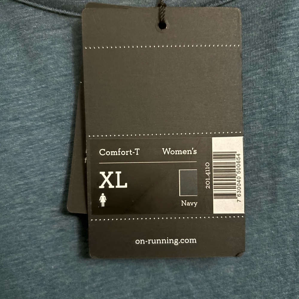 NEW On Running | Comfort‎ T Women’s Navy Blue T-Shirt Sz XL - Picture 4 of 6